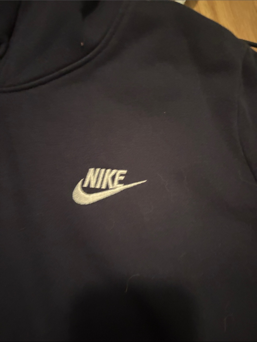 Nike Navy Pullover Hoodie with White Swoosh